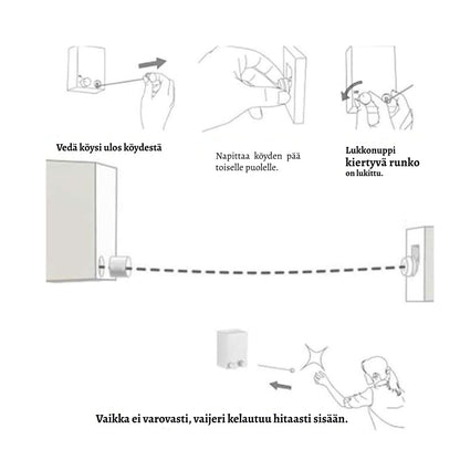 Youngine sisäänvedettävä pyykkinaru – tilaa säästävä kuivausratkaisu