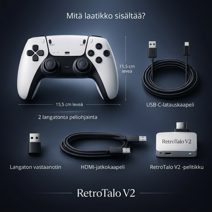 RetroTalo V2 – Yhdistä televisioon ja pelaa heti