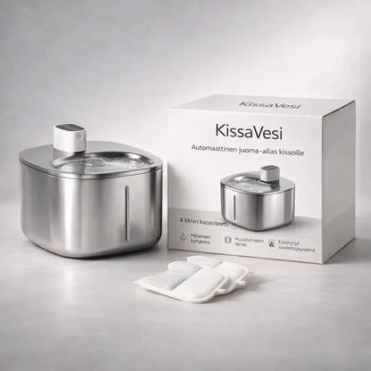 KissaVesi – Hiljainen 4L juoma-automaatti kissoille