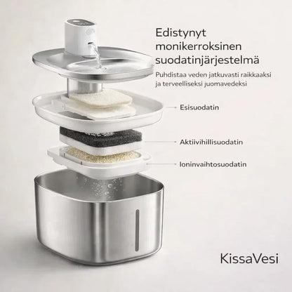 KissaVesi – Hiljainen 4L juoma-automaatti kissoille