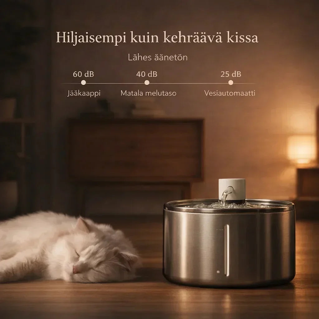 KissaVesi – Hiljainen 4L juoma-automaatti kissoille
