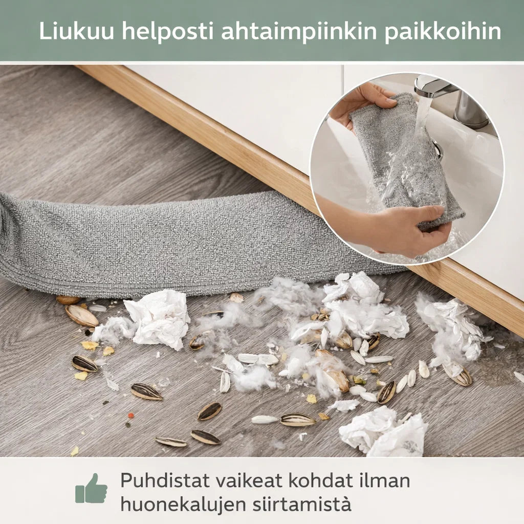 PuhdasLiuku – Puhdista vaikeat paikat ilman kumartumista